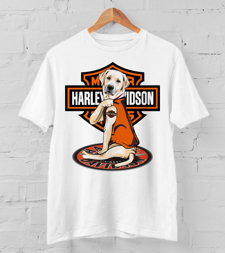 Harley Davidson Labrador Retriever Motorcycles T-Shirt