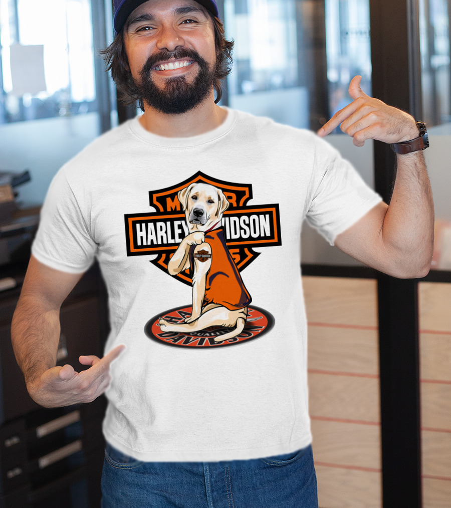 Harley Davidson Labrador Retriever Motorcycles T-Shirt