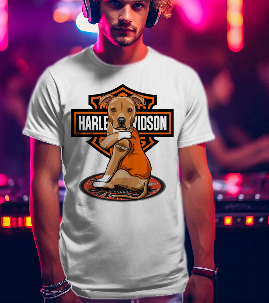 Harley Davidson Pitbull Quality Motorcycles T-Shirt