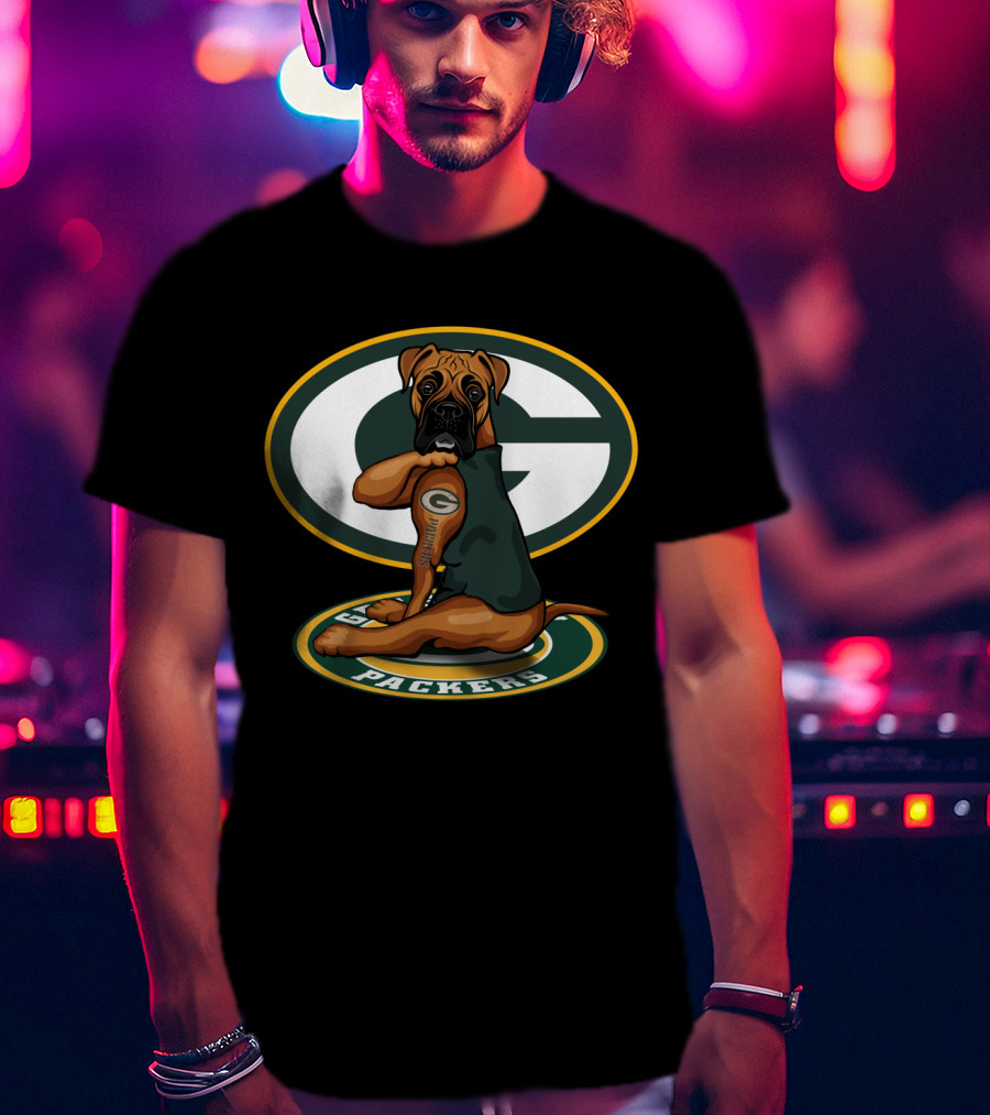 Boxer Green Bay Packers T-Shirt