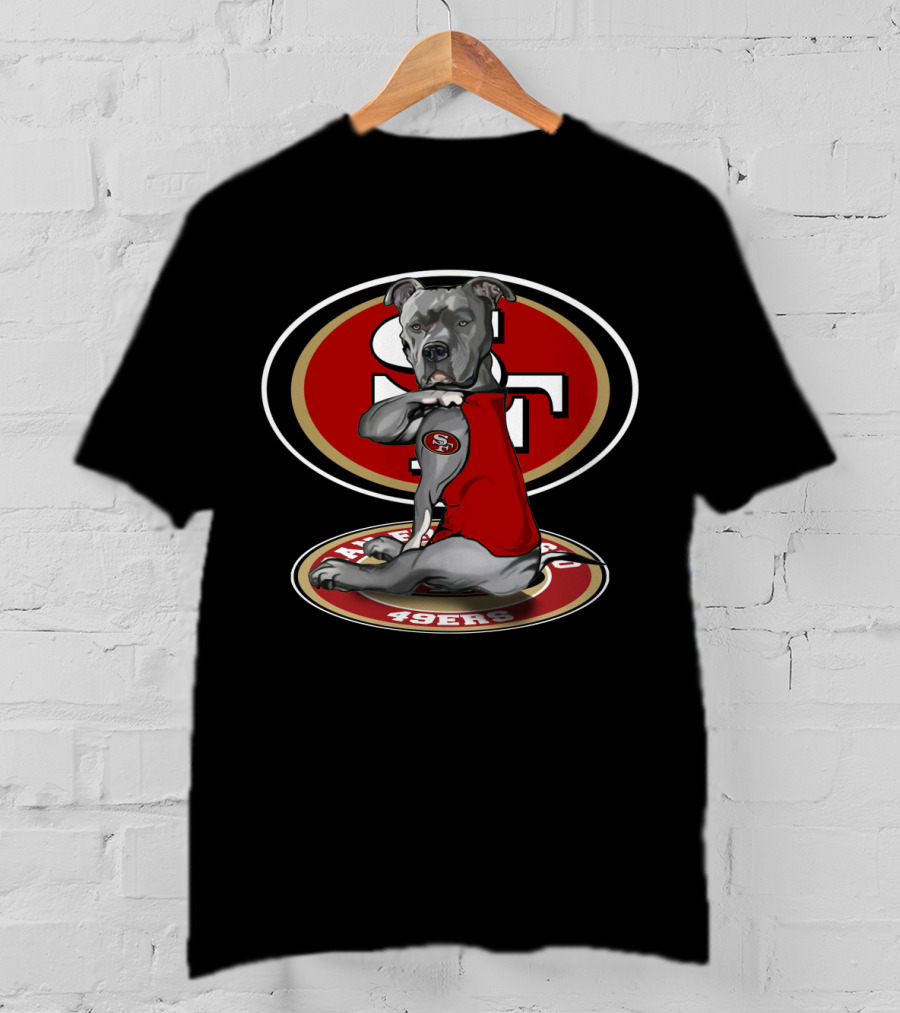 San Francisco 49ers Pitbull Dog NFL T-Shirt