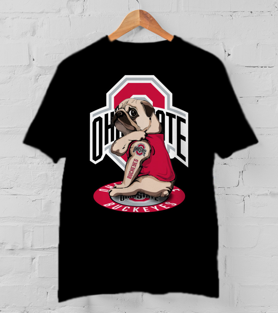 Ohio State Buckeyes Pug T-Shirt