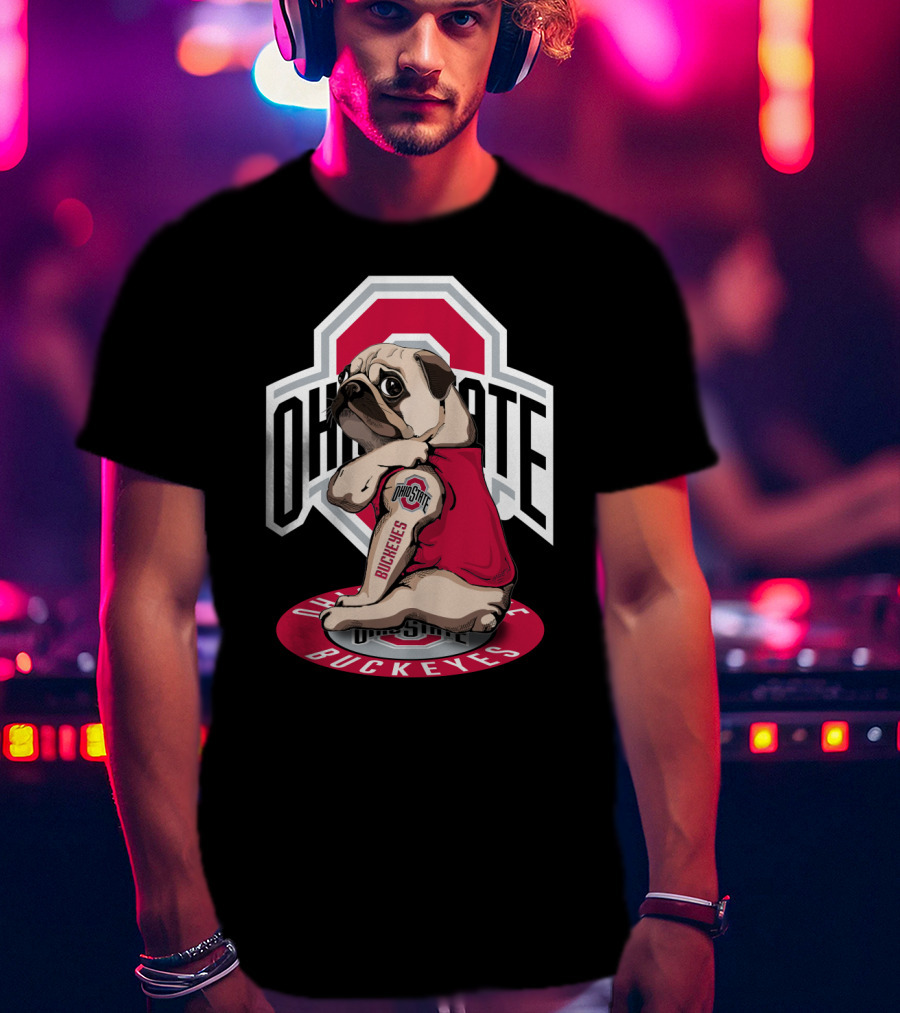 Ohio State Buckeyes Pug T-Shirt