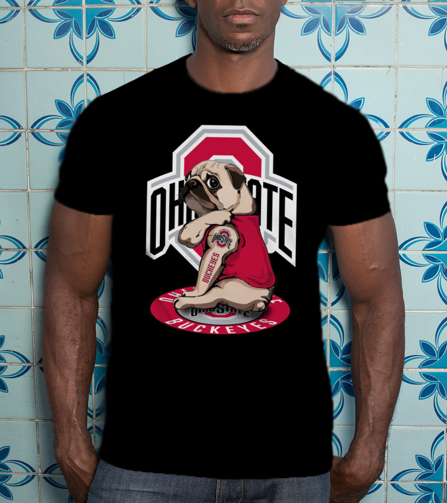 Ohio State Buckeyes Pug T-Shirt