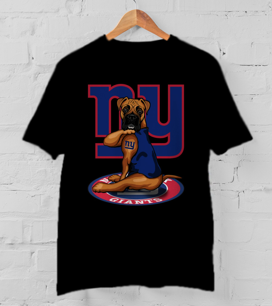 Ny Giants Boxer Dog T-Shirt