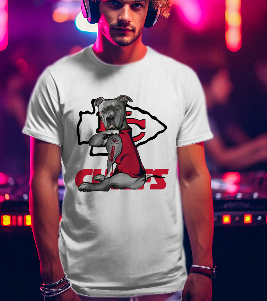 Pitbull Chiefs Nfl Kc Tattoo T-Shirt