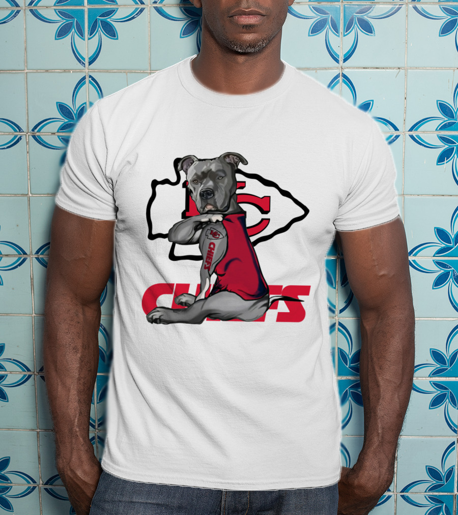 Pitbull Chiefs Nfl Kc Tattoo T-Shirt
