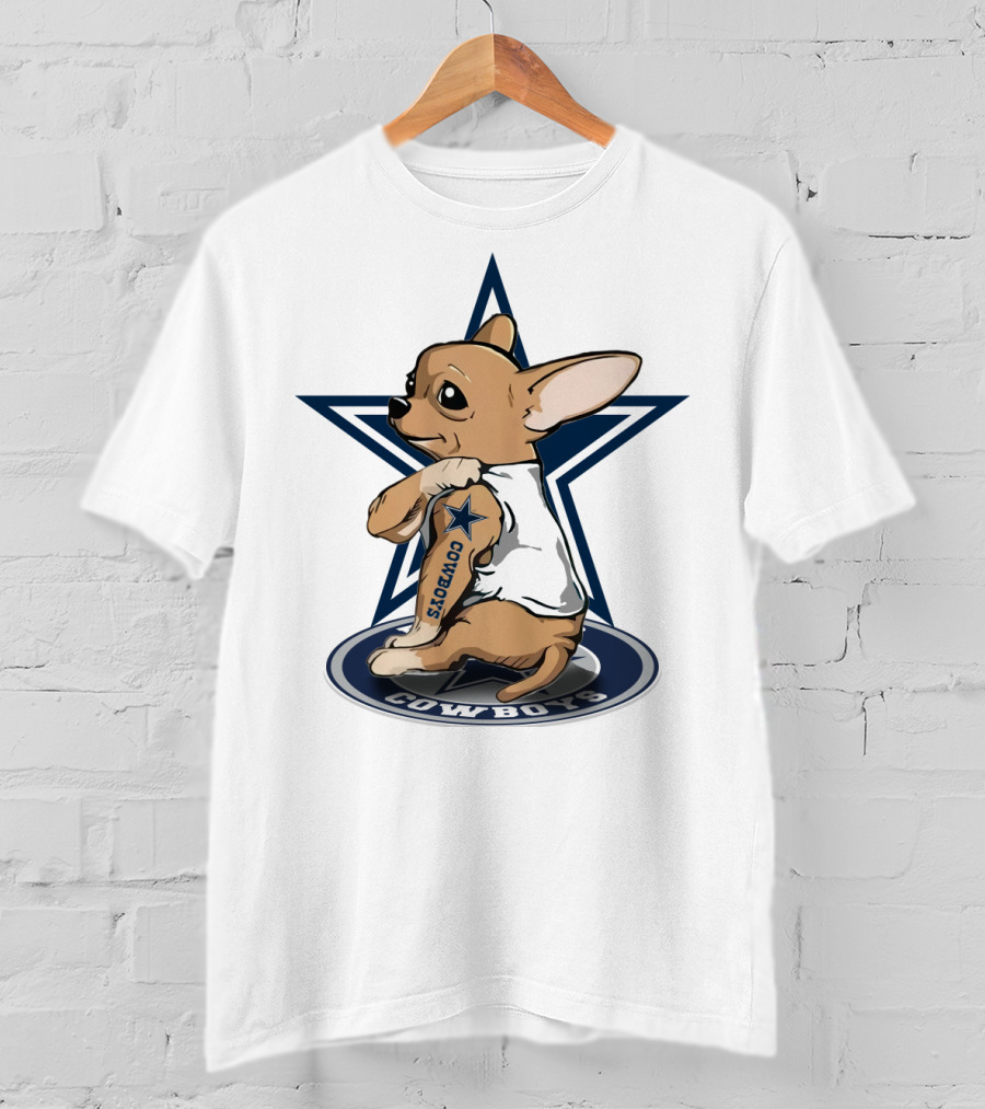 Cowboys Chihuahua Star Tattoo T-Shirt