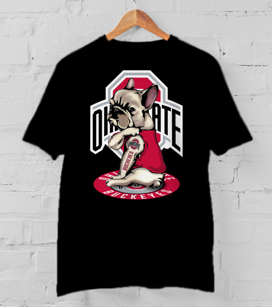 Ohio State Buckeyes French Bulldog T-Shirt