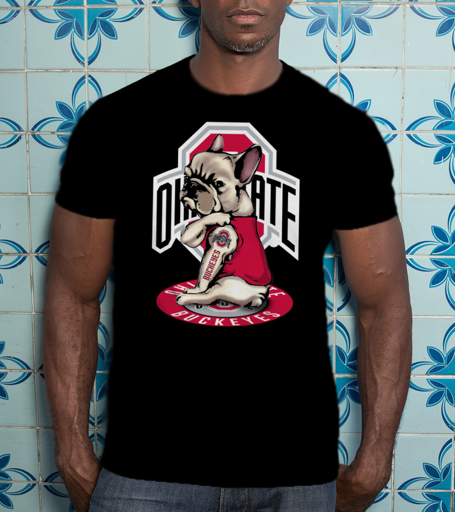 Ohio State Buckeyes French Bulldog T-Shirt