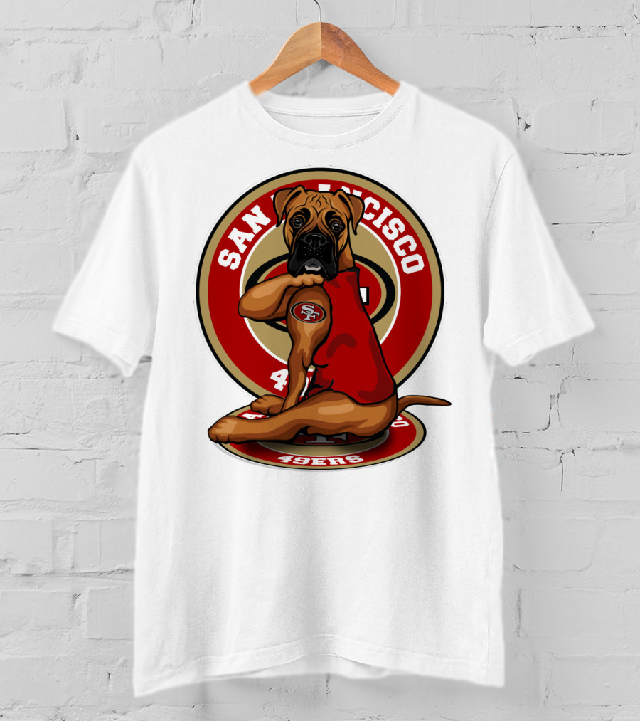 San Francisco 49ers Boxer Dog Nfl Team T-Shirt