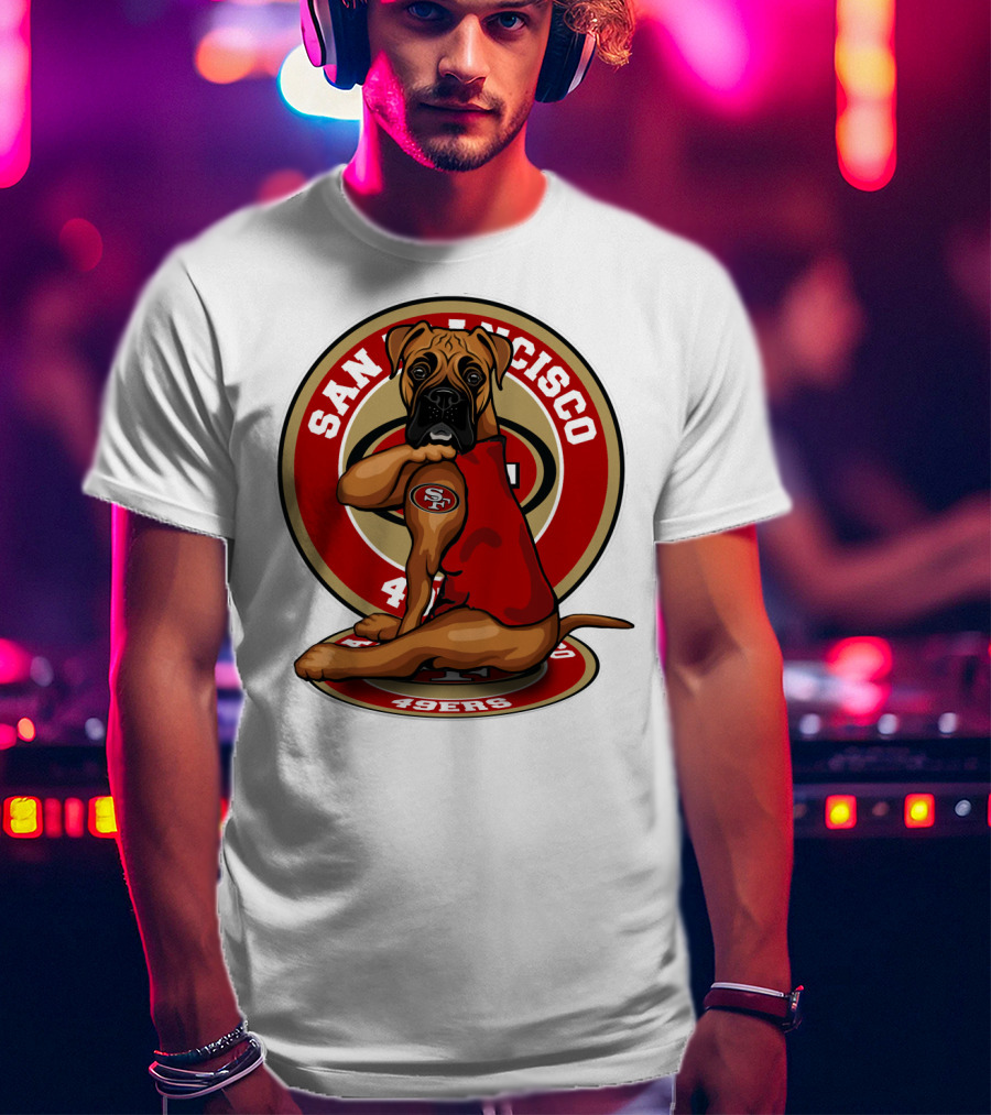 San Francisco 49ers Boxer Dog Nfl Team T-Shirt