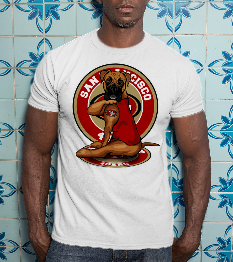 San Francisco 49ers Boxer Dog Nfl Team T-Shirt
