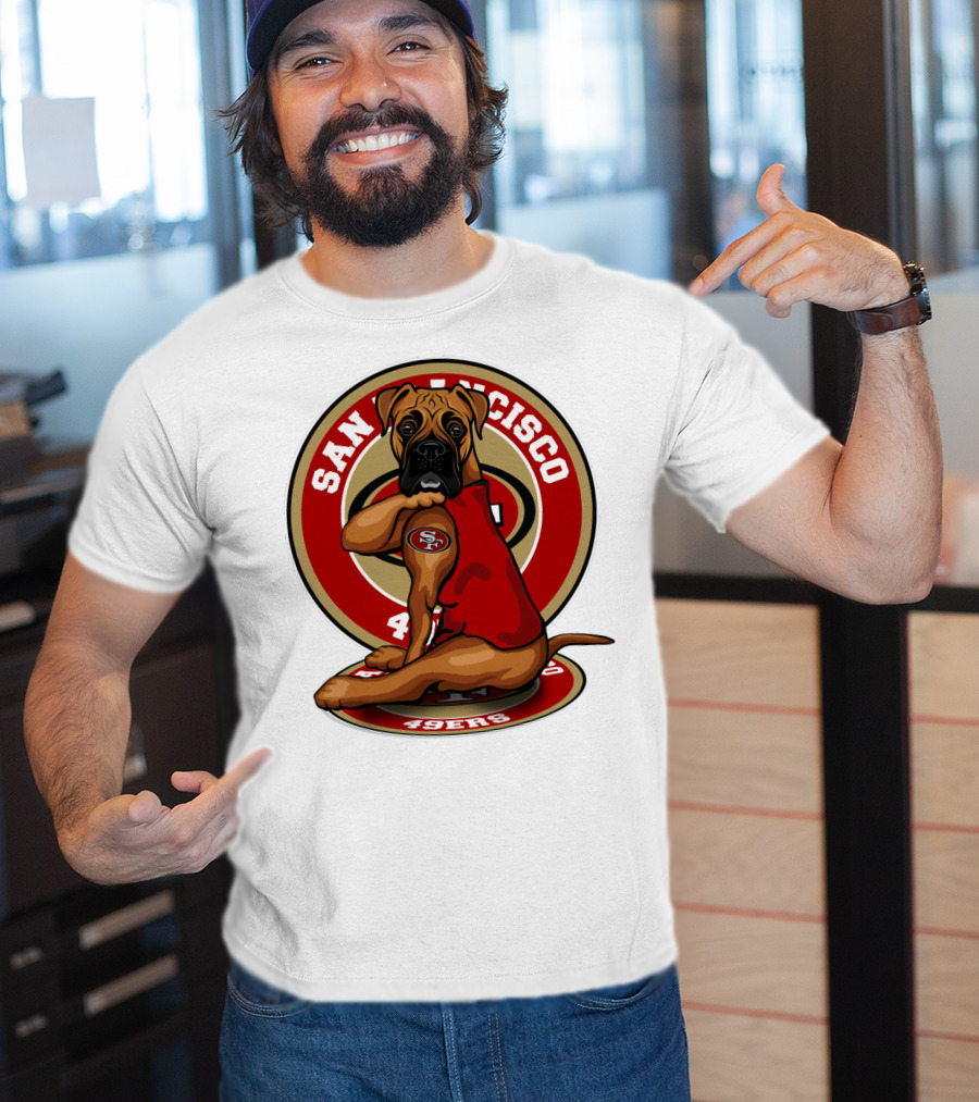 San Francisco 49ers Boxer Dog Nfl Team T-Shirt