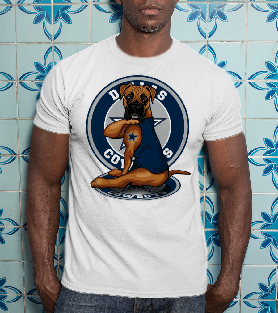 Dallas Cowboys Boxer Dog Star T-Shirt