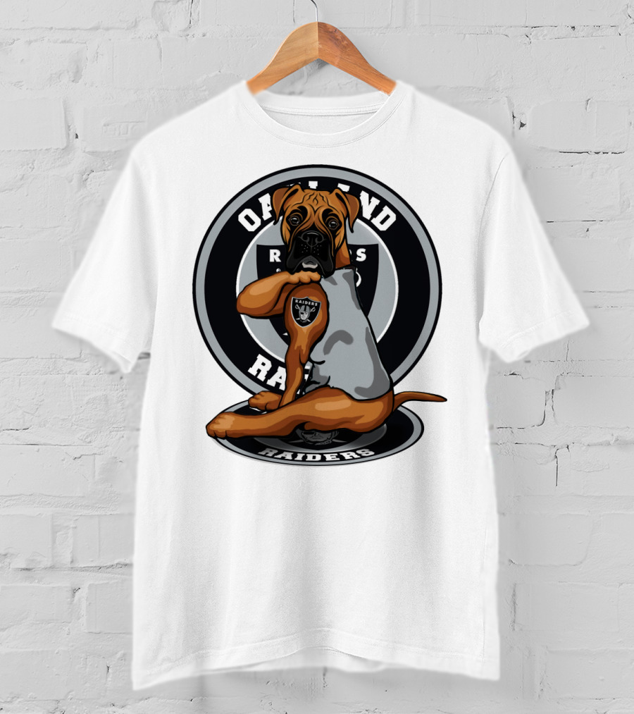 Oakland Raiders Boxer Dog T-Shirt