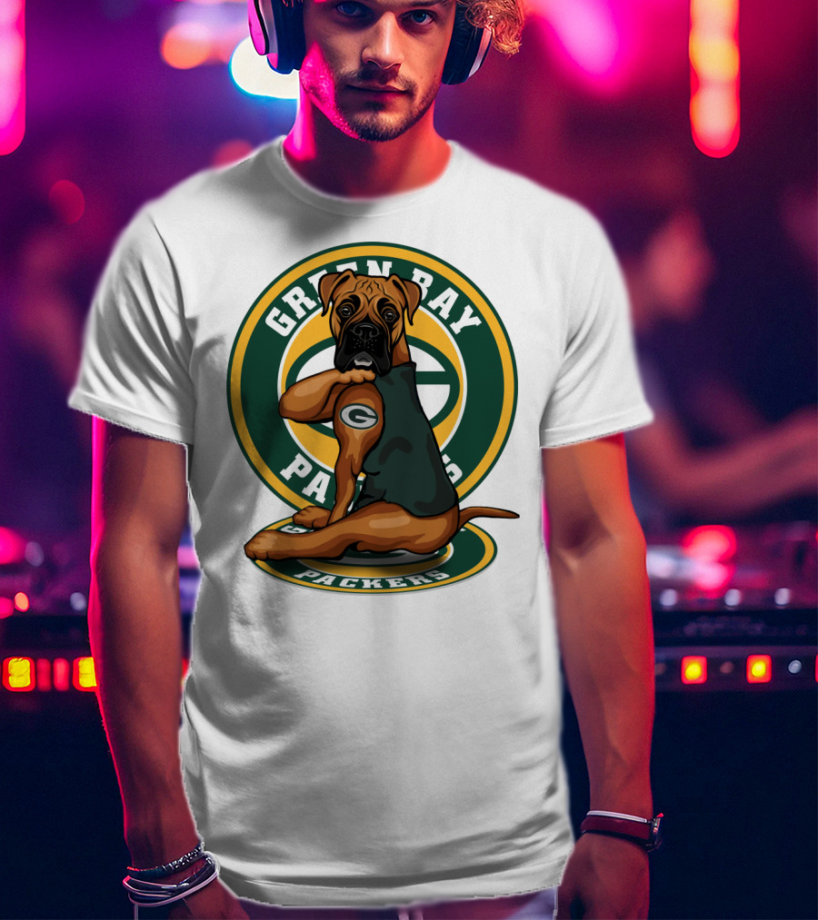 Green Bay Packers Boxer Dog T-Shirt
