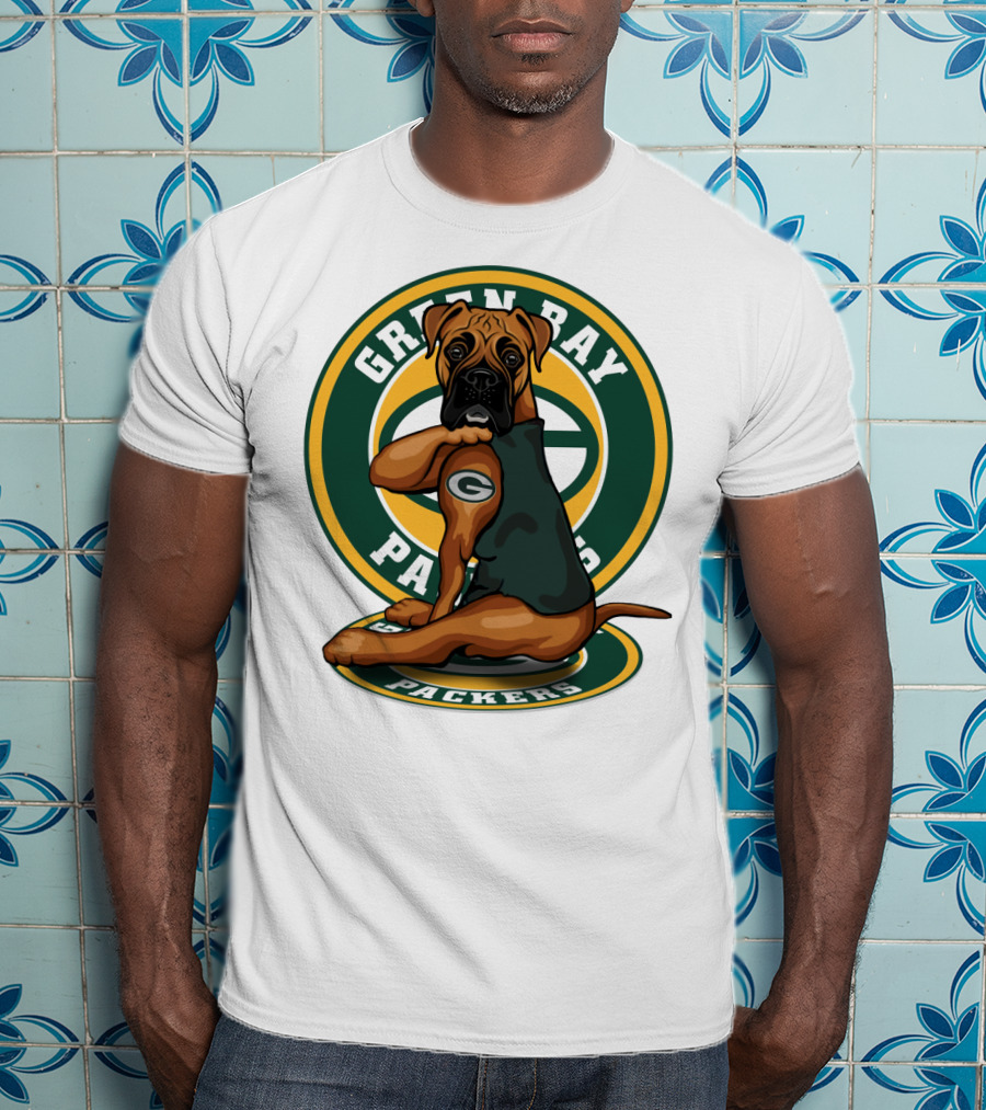 Green Bay Packers Boxer Dog T-Shirt