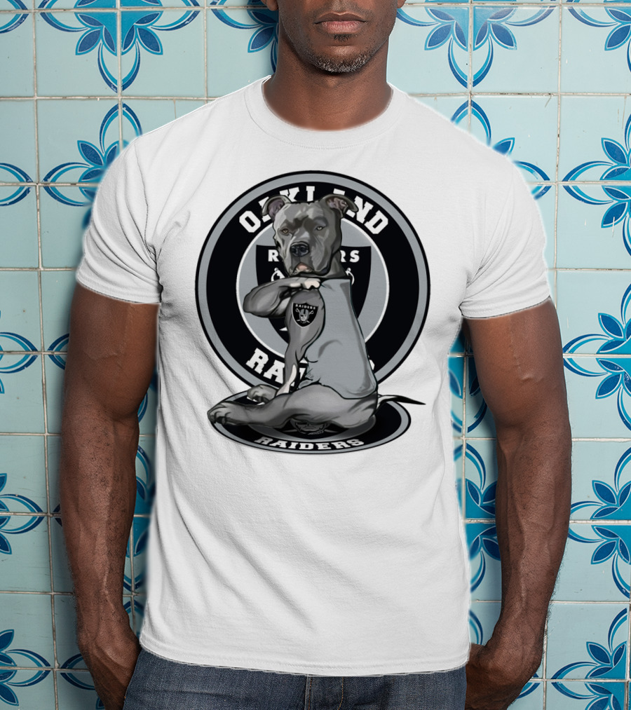 Oakland Raiders Pitbull Fan T-Shirt