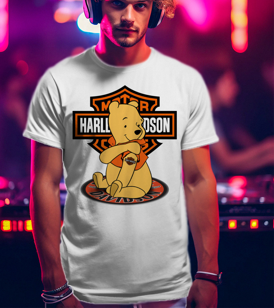 Harley Davidson Pooh Bear Iconic Motor Style T-Shirt