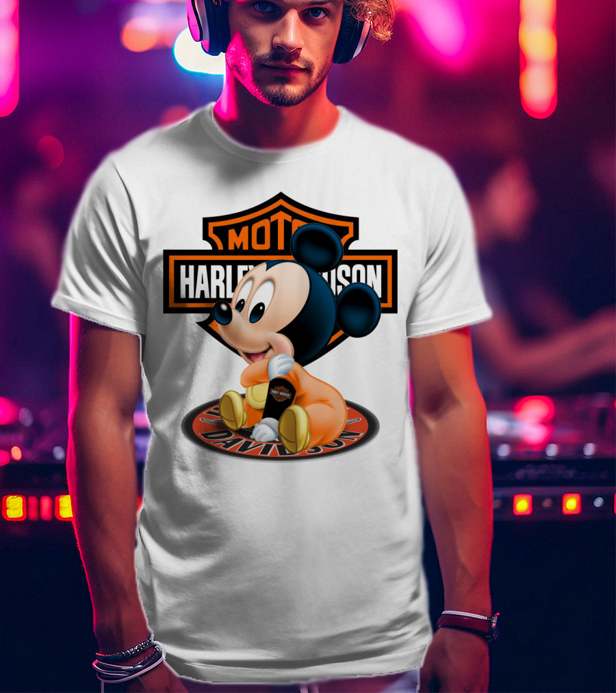 Harley Davidson Moto Mickey Mouse T-Shirt