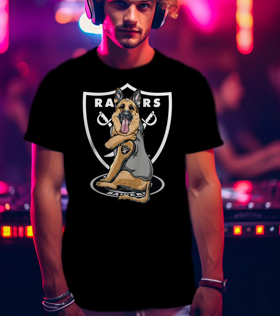 Raiders German Shepherd Shield Badge T-Shirt
