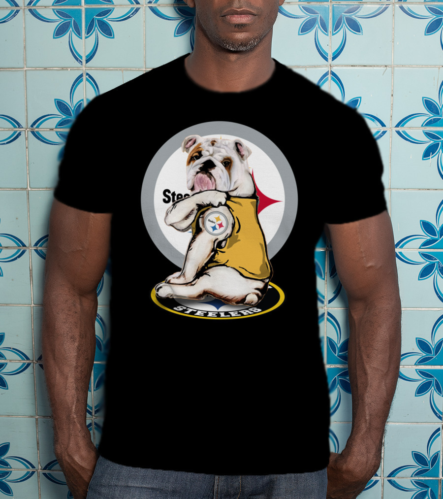 Steelers Bulldog Steelers Football T-Shirt