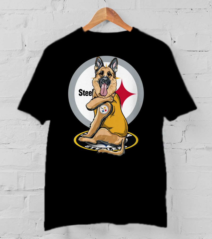 Steelers German Shepherd Loyal Fan With Team Logo T-Shirt