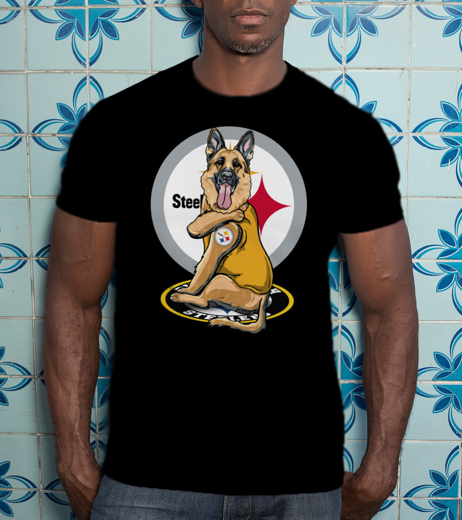 Steelers German Shepherd Loyal Fan With Team Logo T-Shirt