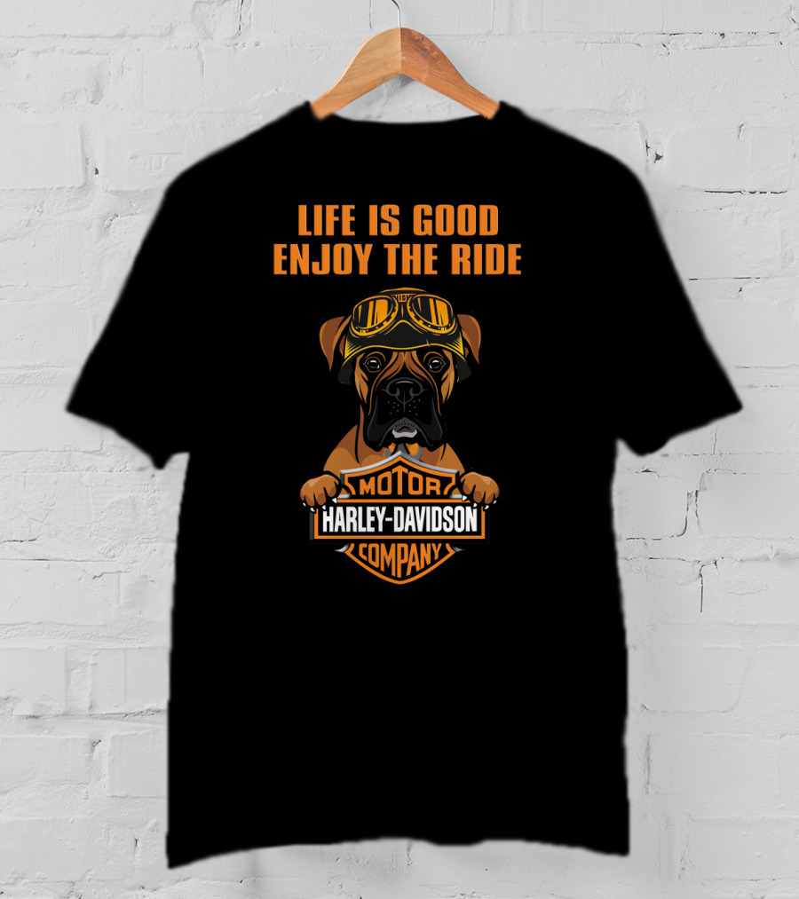 Harley Davidson Boxer Life Is Good Enjoy The Ride T-Shirt