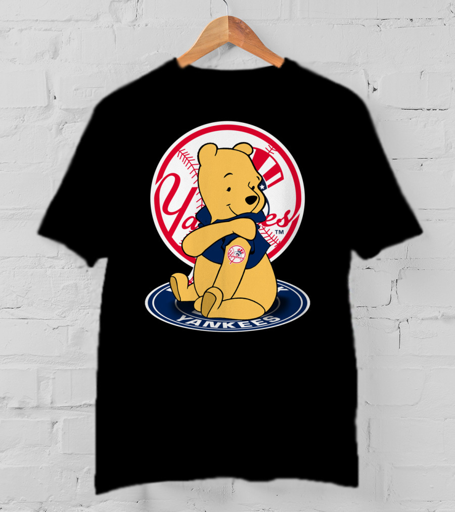 Yankees Pooh Bear Baseball Mashup T-Shirt