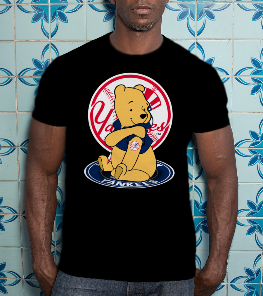 Yankees Pooh Bear Baseball Mashup T-Shirt