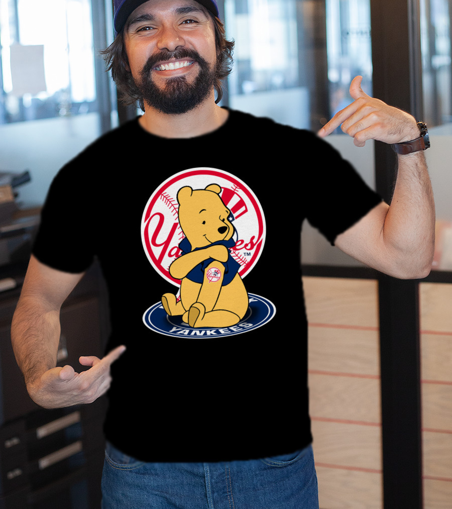 Yankees Pooh Bear Baseball Mashup T-Shirt