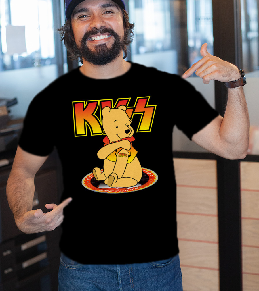Kiss Pooh Rock And Roll Over T-Shirt