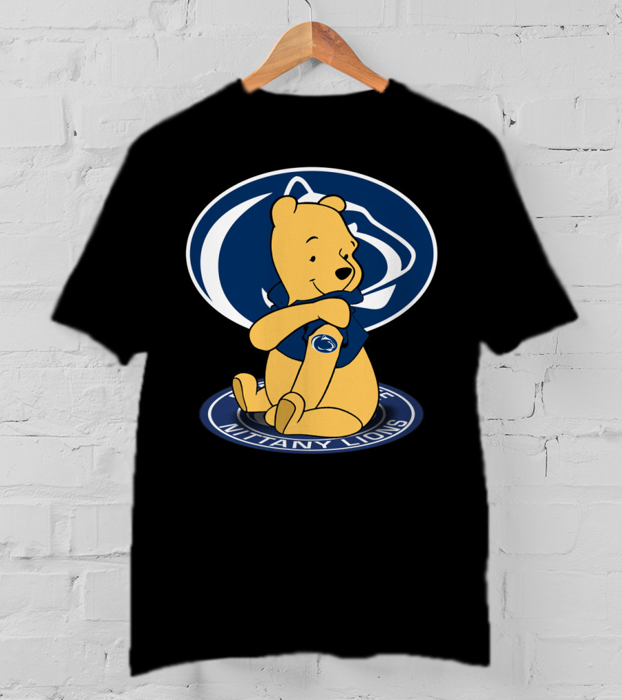 Pooh Bear Penn State Nittany Lions Fan Emblem T-Shirt