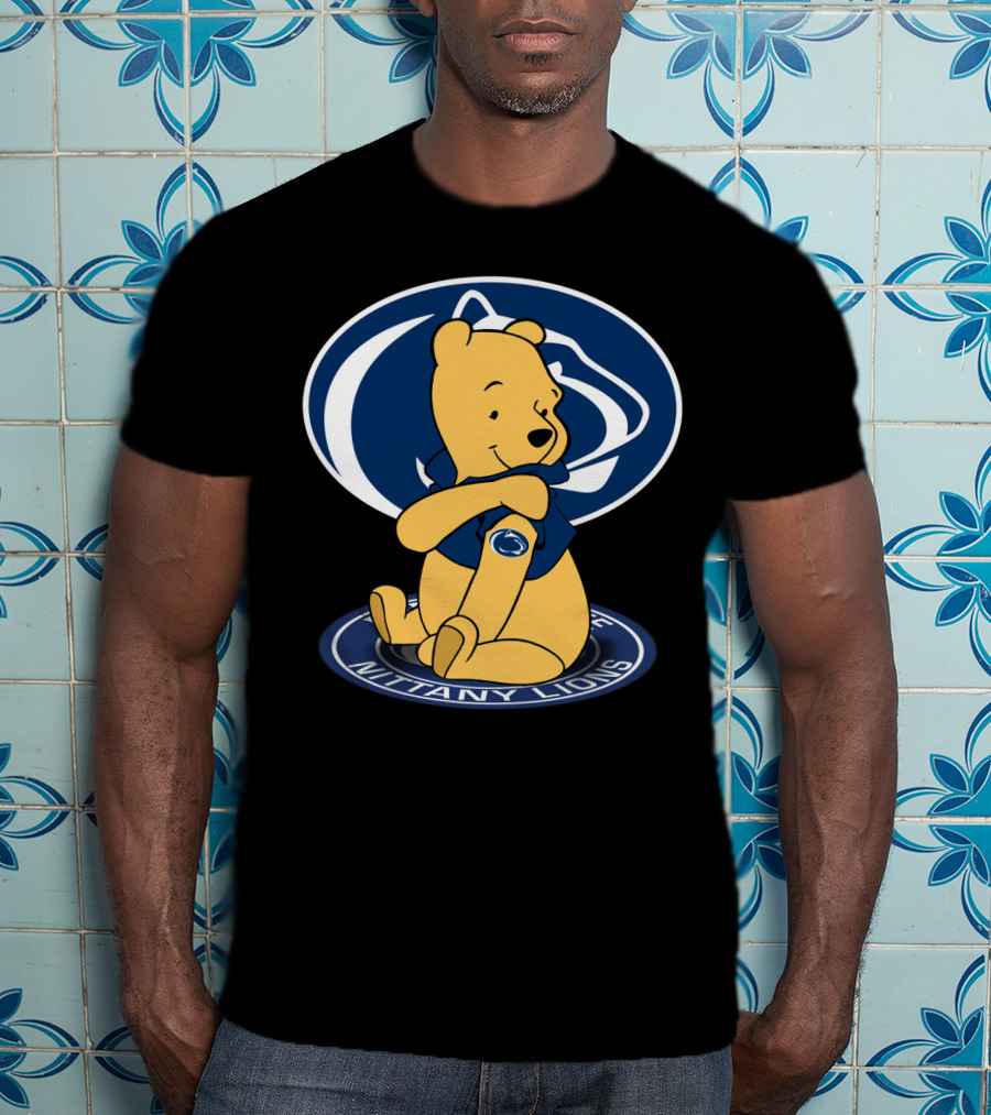 Pooh Bear Penn State Nittany Lions Fan Emblem T-Shirt