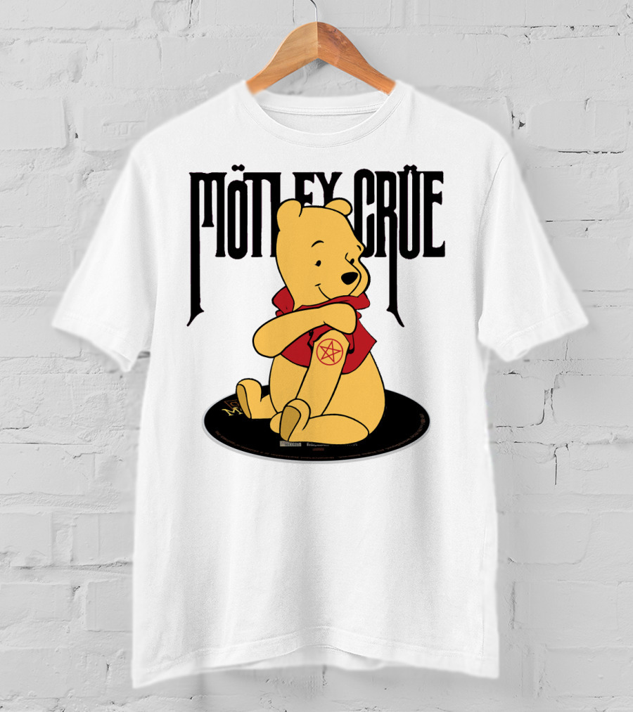 Mötley Crüe Pooh Bear Pentagram Tattoo T-Shirt