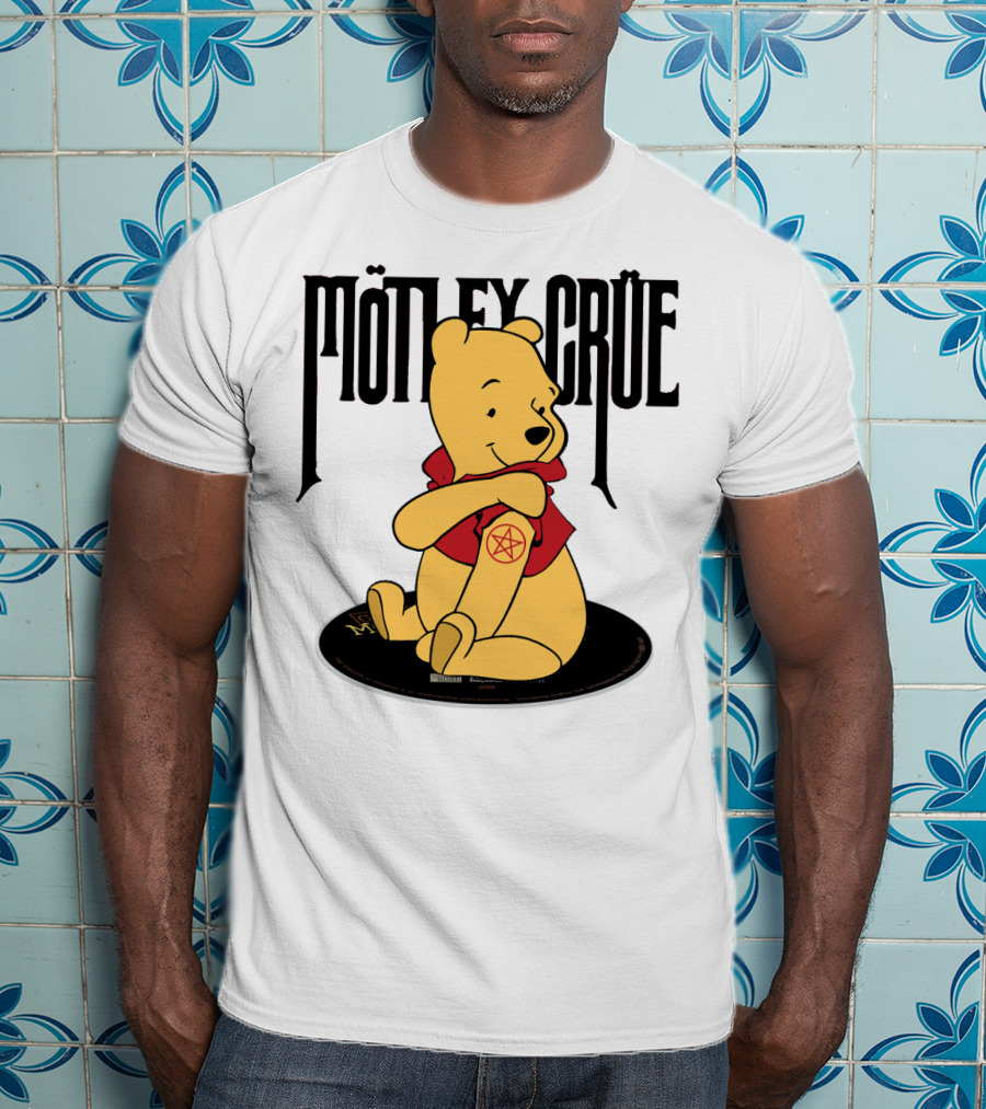 Mötley Crüe Pooh Bear Pentagram Tattoo T-Shirt