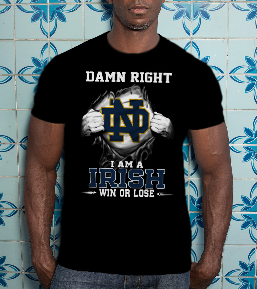 Damn Right I Am A Irish Win Or Lose Nd T-Shirt