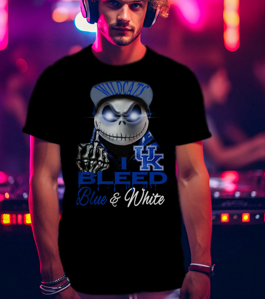 Wildcats I Bleed Blue & White Uk T-Shirt