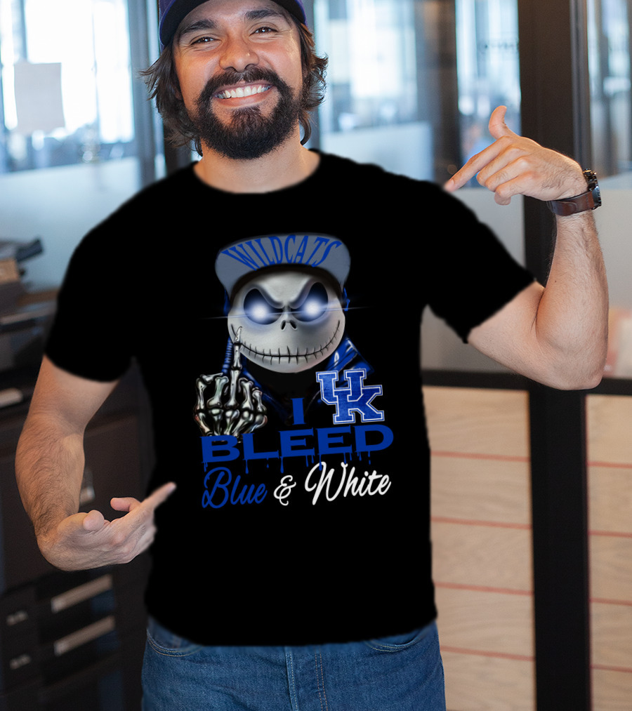 Wildcats I Bleed Blue & White Uk T-Shirt