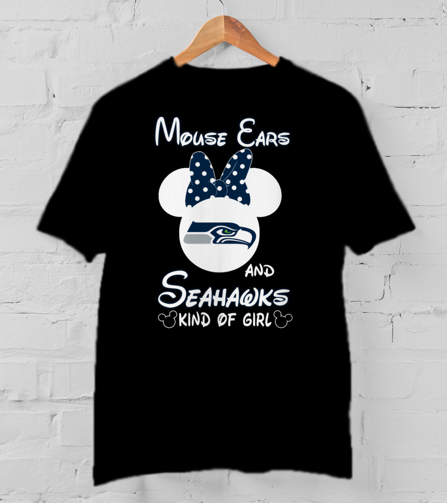 Mouse Ears And Seahawks Kind Of Girl T-Shirt