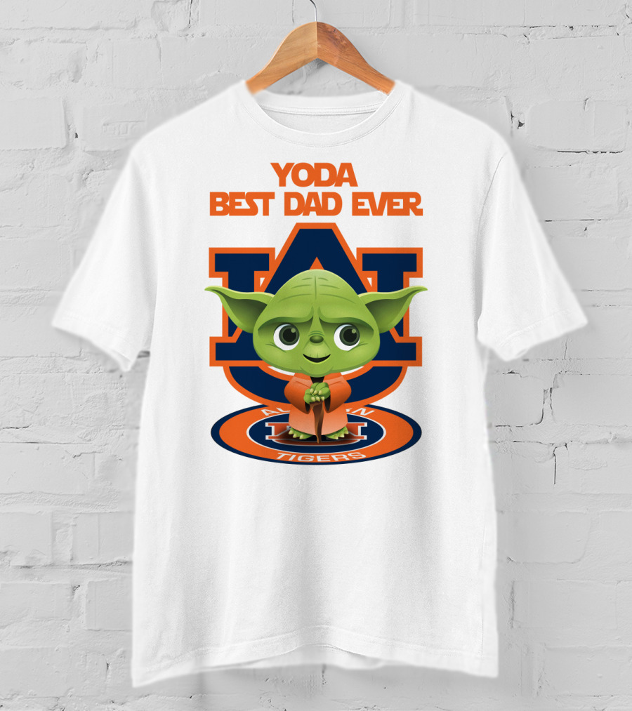 Yoda Best Dad Ever Auburn Tigers T-Shirt