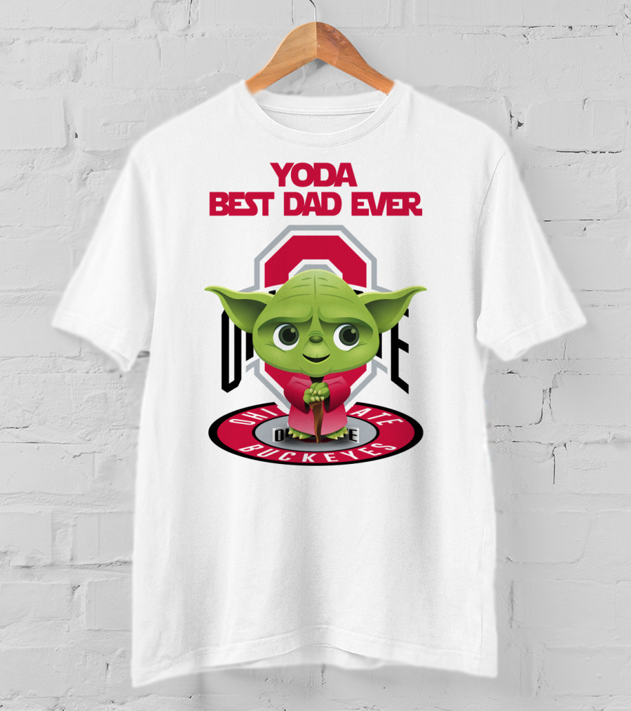 Yoda Best Dad Ever Ohio State Buckeyes T-Shirt