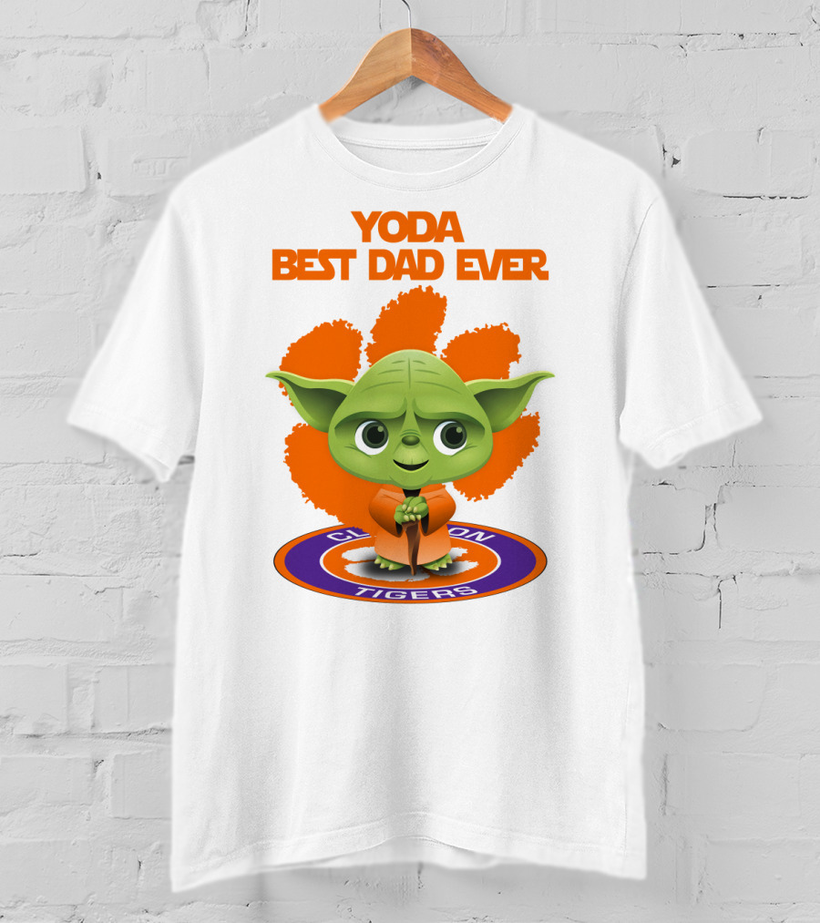 Yoda Best Dad Ever Clemson Tigers T-Shirt