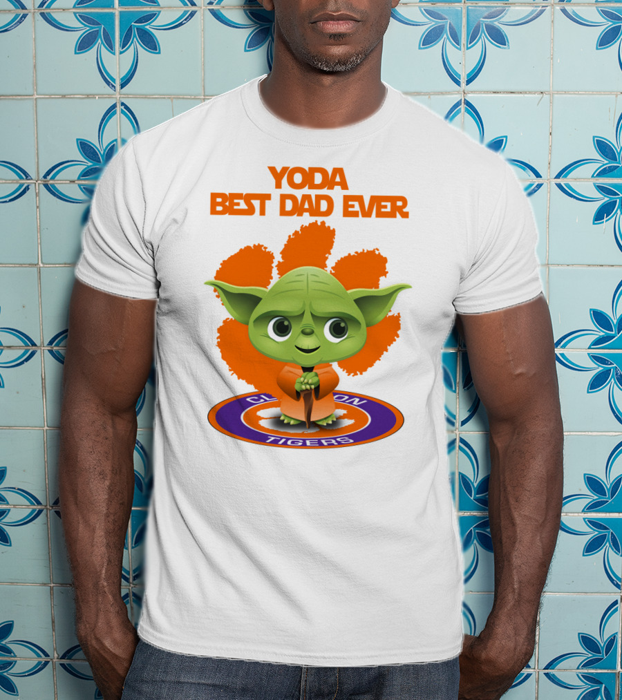 Yoda Best Dad Ever Clemson Tigers T-Shirt