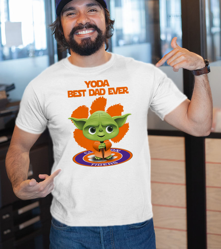 Yoda Best Dad Ever Clemson Tigers T-Shirt