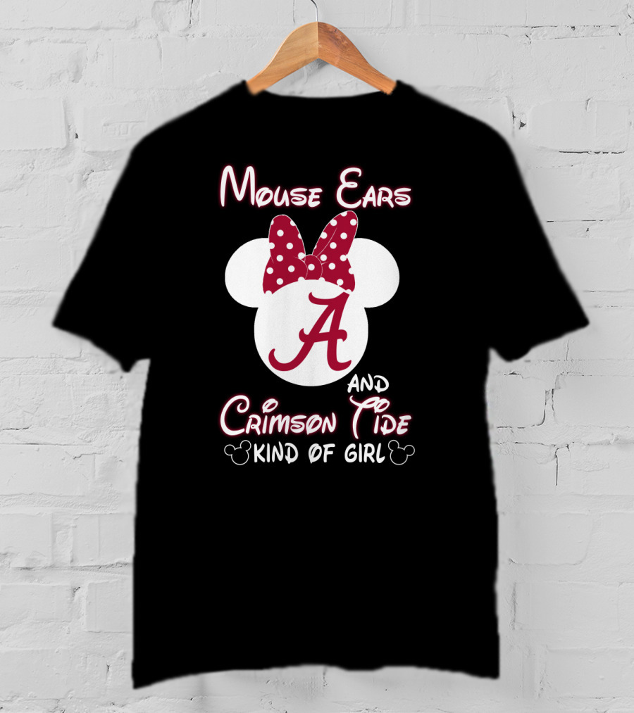 Mouse Ears And Crimson Tide Kind Of Girl T-Shirt
