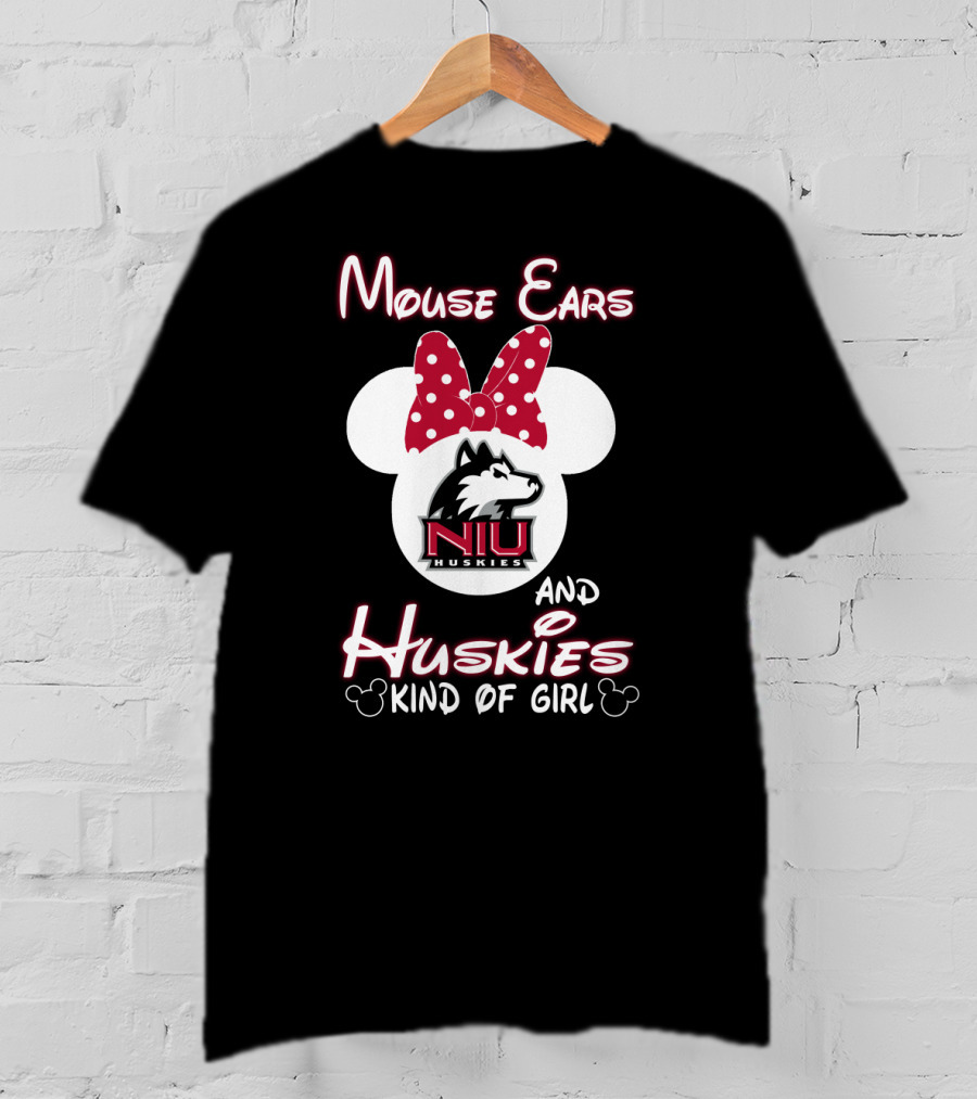 Mouse Ears Niu Huskies Kind Of Girl T-Shirt