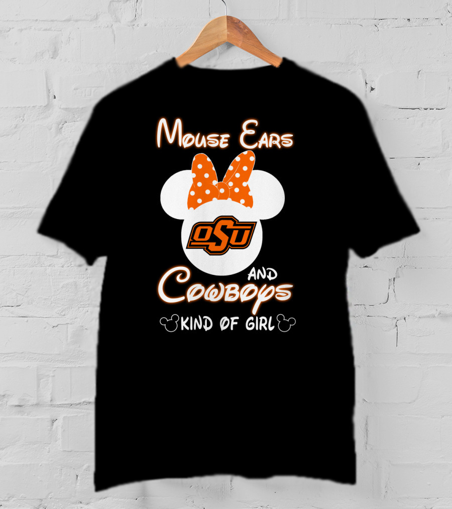 Mouse Ears Osu Cowboys Kind Of Girl T-Shirt